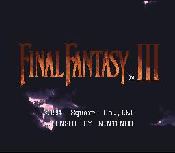 Final Fantasy VI SNES <br />(Final Fantasy III USA)